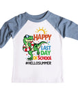 Cute T-Rex Happy Last Day of School Raglan